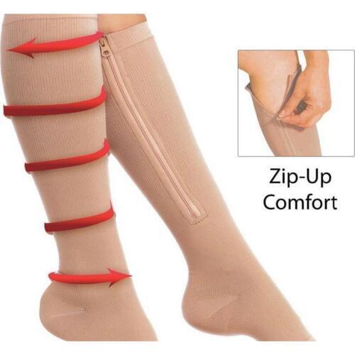Unisex Anti-Fatigue Compression Socks Foot Leg Pain Relief Solid Miracle Copper Anti Fatigue Magic Socks Knee High Stockings