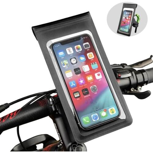 Bike Motorcycle Phone Holder 360° Rotation Waterproof Bike Phone Touch Screen Bag Bicycle Handlebar 6.5in Mobile Phone Holder