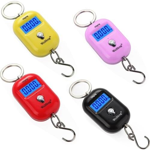 Mini Hanging Scales 25Kg X 5g/10g LCD Display Digital Scale Backlight Luggage Scale for Fishing Luggage Travel Electronic Scale