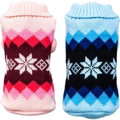 Turtleneck Knitted Pullover Dog Sweaters Winter Dog Clothes Warm Soft Pet Sweater For Small Medium Dogs