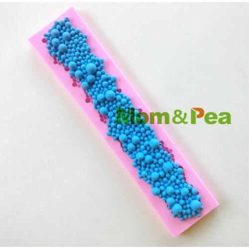 Mom&Pea 0825 Free Shipping Pearls Shaped Silicone Mold Cake Decoration Fondant Cake 3D Mold Food Grade