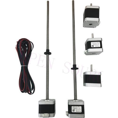 1set 3D printer Prusa i3 MK2 MK2S MK3 stepper motors, 320mm Z Axis Motor w/ Trapezoidal Lead Screw, For mini-Rambo, Einsy Rambo