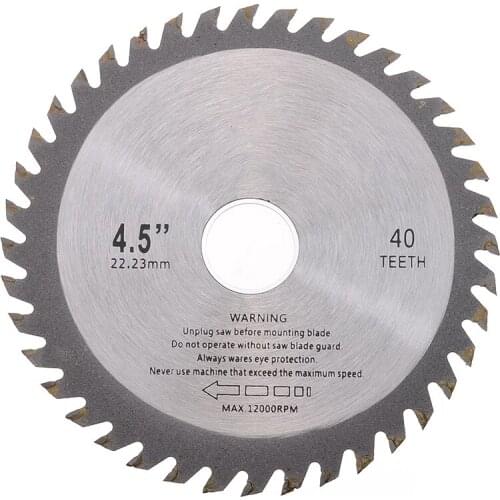 Hot Sale 1Pc Alloy Mill Chain Wheel Circular Saw Blade 40 Teeth 4.5 Inch 115mm For Angle Grinder Wood Carving Cutting Disc