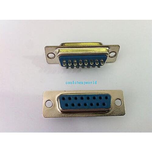 10pcs 15 Pin D-SUB Female DB15F Solder Type Connector DB15