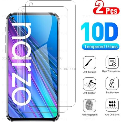 2pcs glass realmi narzo30 protective glass for oppo realme narzo 30 5G protection film safty screen protectors glas sklo film
