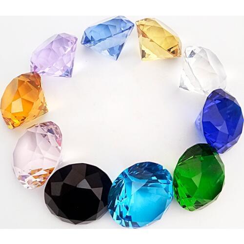 50pcs/lot 60mm Mixed Color k9 Crystal Diamond Birthday Gifts For Home Decoration & DIY