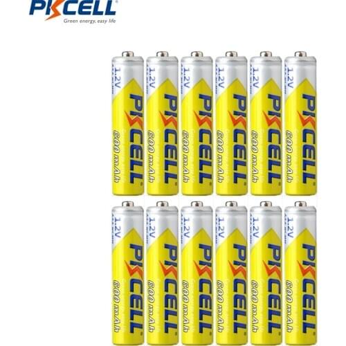 12Pcs PKCELL AAA Battery 1.2V Ni-MH 3A aaa Rechargeable Batteries AAA NIMH 600mAh battery With Cycles 1000 times Real Capacity