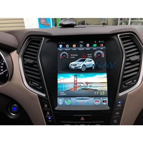 Android Tesla Car Audio Stereo GPS Navigation For Hyundai IX45 Santa Fe 2013 Vertical Screen Radio Multimedia Player