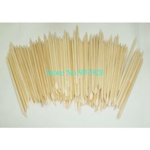 Free Shipping 500(=5bags) x 11.5cm Orange Wooden Nail Art Sticks Manicure Stick for Nail Care-Wholesale