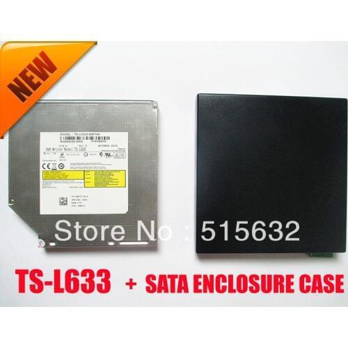 DVD+RW CD+RW Burner Drive DVD Writer Model TS-L633 + SATA CD DVD Combo Drive Enclosure Case WRITER DRIVE FOR ALL PC
