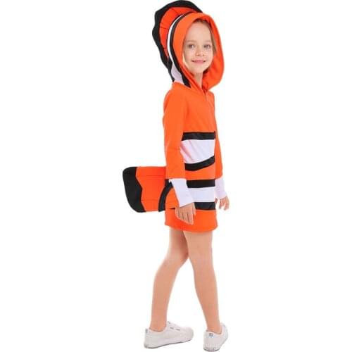 Finding Nemo Hoodies Halloween Costumes For Kids Christmas Cosplay Costume Fish Clownfish Pixar Animated Girls Child