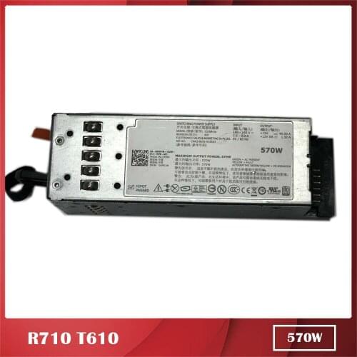 For DELL R710 T610 Server Power Supply 570W VPR1M FU100 YFG1C 7NVX8 C57A-S0 100% Test Before Delivery