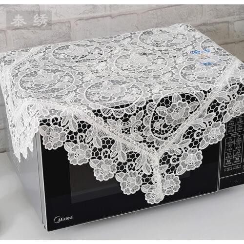 European elegant white design tablecloth cover air conditioner / refrigerator multi-purpose napkin hollowed out sofa cover towel