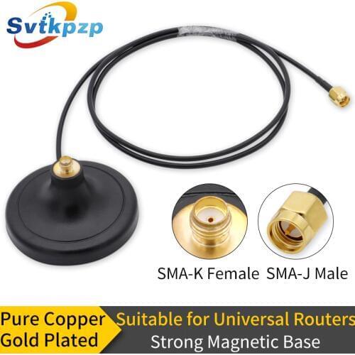 Router Antenna Mount Magnetic Base with Extension Cable SMA 3G 4g 2.4g 5G 5.8G WIFI Extension Cable External Router Antennas