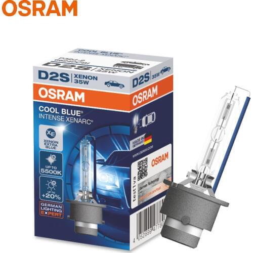 OSRAM D2S 66240CBI Xenon HID Cool Blue Intense 12V 35W Car Xenon Headlight 5500K Extra Blue White Light Auto Original Lamp, 1x