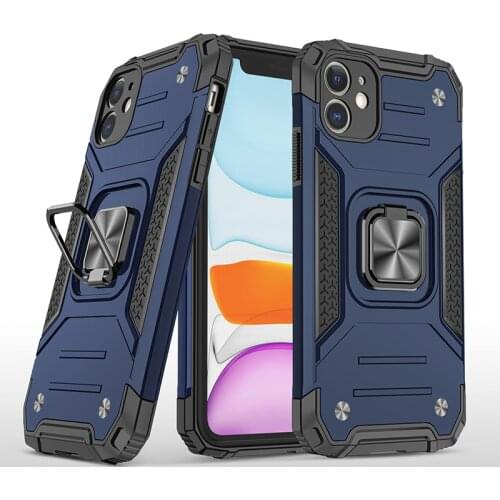 Magnetic Finger Ring Stand Phone Case For iPhone 13 12 11 Pro Max XR XS Max X 7 8 Plus 12Pro Armor Anti-Shock Hard PC Back Cover