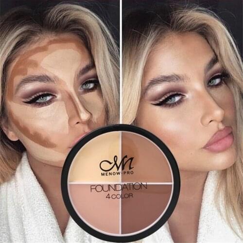 4Color Full Cover Concealer Cream Long Lasting Moisturizing Pore Acne Dark Circle Blemish Cover Face Base Women Makeup TSLM1