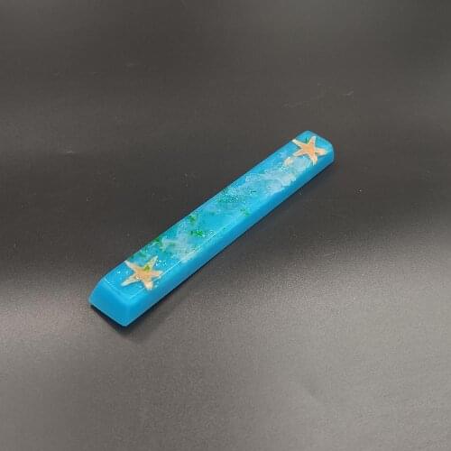 Ocean Starfish Design Resin Spacebar Keycaps For Cherry Mx Switch Mechanical Gaming Keyboard Handmade Backlit SA 6.25 Key Caps