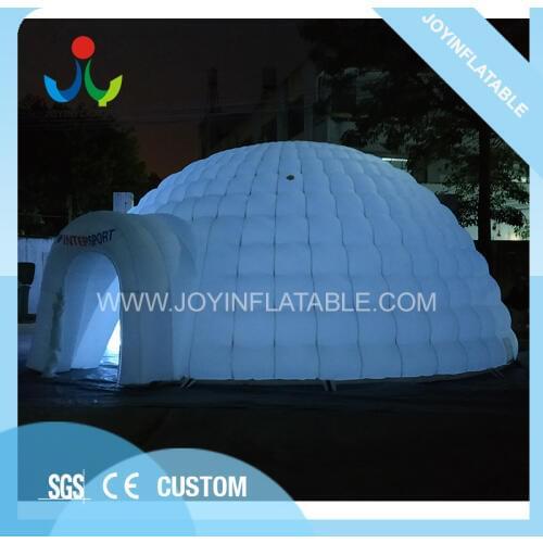 Outdoor camping igloo inflatable advertising tent with led light for sale