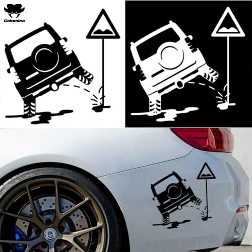 Funny Is Peeing Car Sticker Automobiles Motorcycles Exterior Accessories Decals For Audi Toyota Honda Lada VW Bmw Jeep Renault