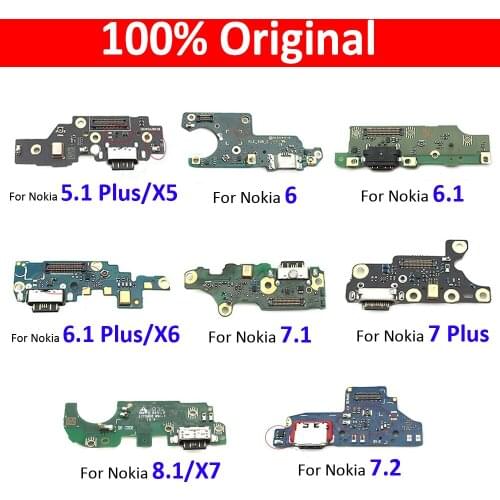 Original USB Charging Port Connector Dock Flex Cable Replacement Part For Nokia 3 3.2 6 7.1 7.2 5.1 5.3 Plus 6.1 Plus 7 Plus 8.1