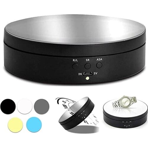 Turntable Display Stand,360 Degree Electric Motorized Rotating Turntable for Photography Display, Jewelry, Watch