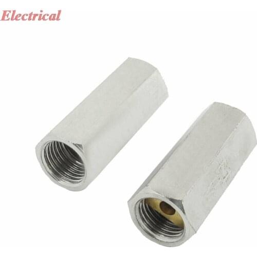 1/4 PT Diameter Thread Silver Tone Straight One Way Check Valve