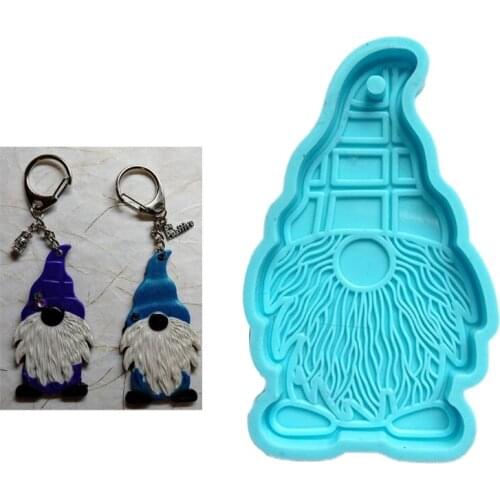 DIY Dwarf Doll Shaped Keychain Epoxy Resin Mold Earrings Pendant Silicone Mould B36D