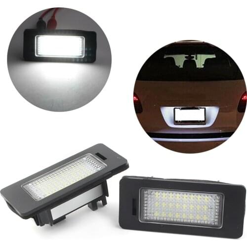 LED Number License Plate Light w/ Decoder For Porsche Cayenne 955 957 & For VW Golf MK6 Jetta Passat Touareg Touran 2011-up