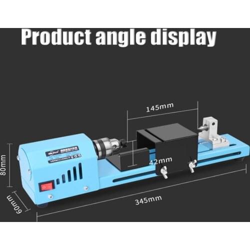 7 Level Max 7000RPM Adjustable Speed 150W Rate Mini Lathe Beads Machine Polisher Table Saw Mini DIY Wood Lathe Kit Accessory