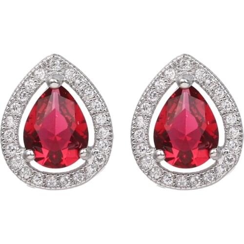 Bettyue New Arrival Waterdrop Appearance Stud Earring Three Claws Design Multicolor Female Charming Jewelry Fashion Statement