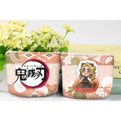 1pc Demon Slayer Penny Purse Rengoku Kyoujurou Agatsuma Zenitsu Coin Bag Change Wallet