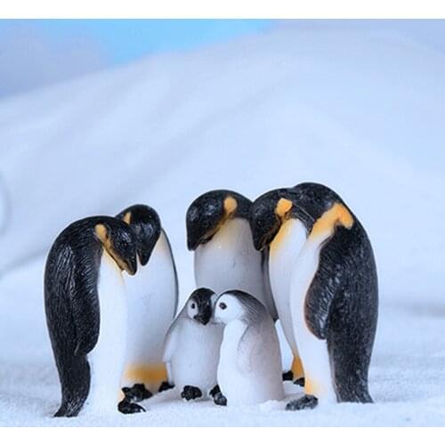 1Pc Penguin Statue Miniature Decoration Accessory Figurines Cute Desktop Decoration