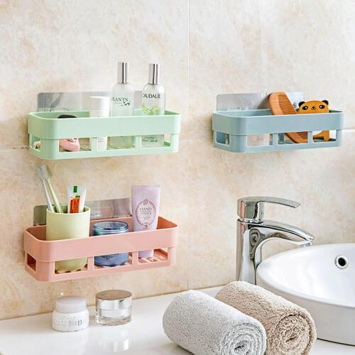 1pc Plastic Shelf Bathroom Shelf Shelf Kitchen Shelf Storage Rack Wall Holder Kitchen Holder