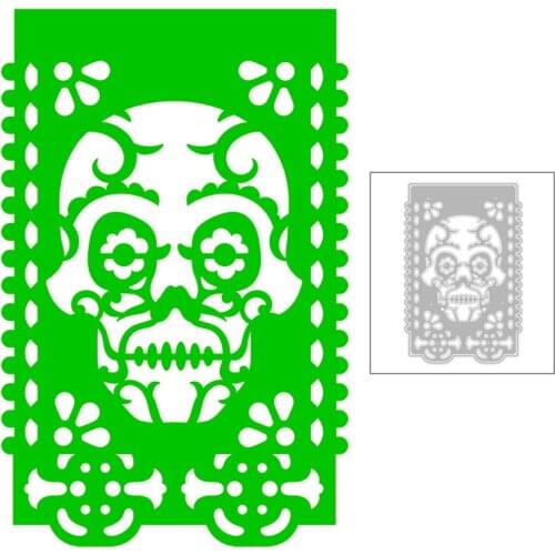 2020 New Skull Day of the dead Metal Cutting Dies Halloween and Background Die Scrapbooking For Craft Card Making no Stamps Sets