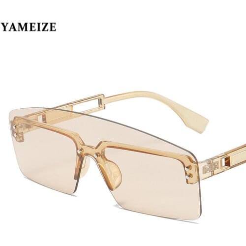 Oversized Square Sunglasses Women One Piece Gradient Sunglasses Men Glasses Luxury Retro Steampunk Sunglasses Gafas De Sol Mujer