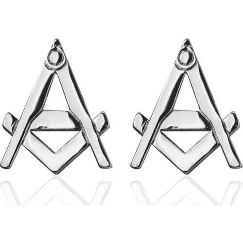 C-MAN Luxury shirt silvery masonic metal cufflink for mens Brand cuff buttons cuff links High Quality abotoaduras Jewelry