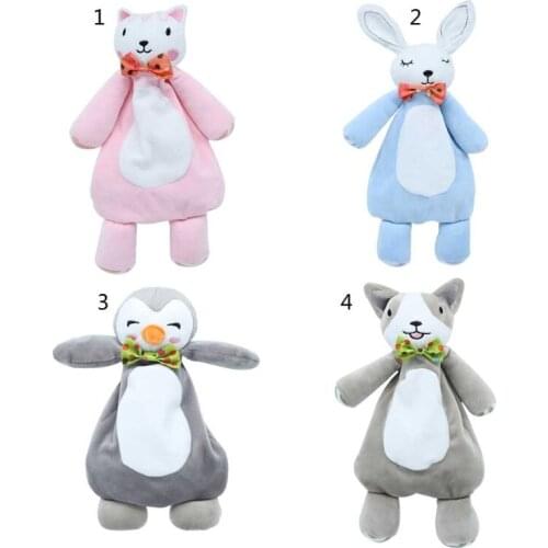 Baby Soother Appease Towel Cute Animal Doll Teether Soother Bib Saliva Towel Infants Comforting Sleeping Toys Shower Gifts 69HE