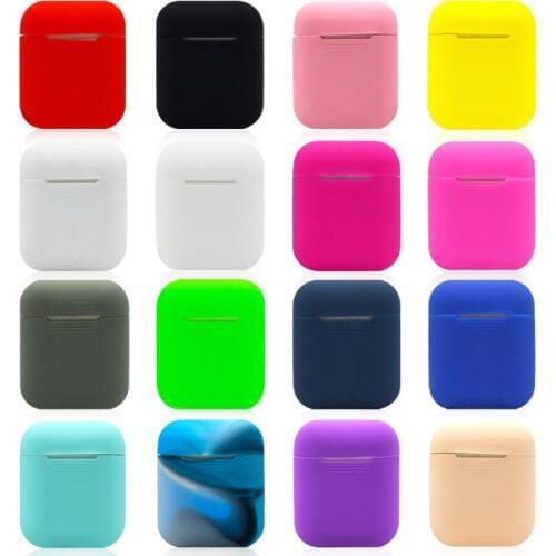 DHL For Apple AirPods Protective Shockproof Gradient Silicone Case Pouch With Dust Plug For iPhone 7 Bluetooth Earphone