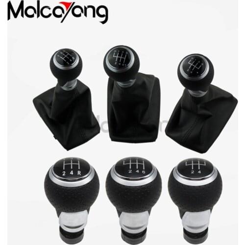 For Audi A4(2001-2008) B6(2001-2005) A6 C5 (2001) For Seat Exeo(2011) Leon(2000) Matte Silver Ring Gear Shift Knob Boot Frame