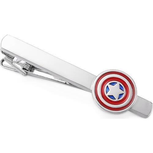 DY new high quality stainless steel superhero American captain tie clip high-end business suit fashion man dress tie clip