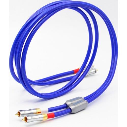 HiFi RCA Cable Hi-end 4 core Oxygen-Free Copper Silver-Plated Dual RCA Audio line