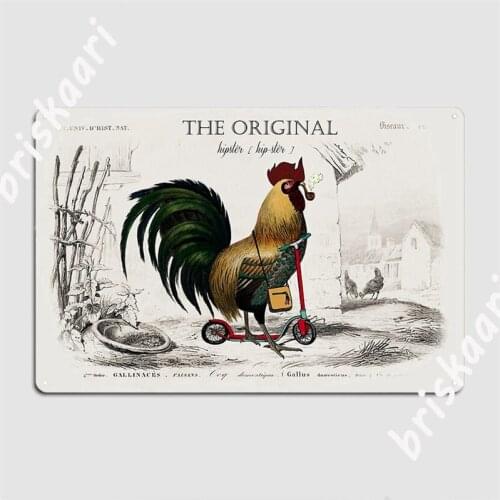 Hipster Chicken Metal Signs Wall Cave Kitchen Decoration Wall Decor Tin sign Posters