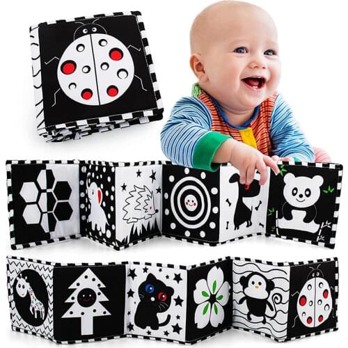 Newborn Baby Crib Toys Visual Development Toys For Babies 0 to 12 Months Black White Bed Bumper Toy Early Learning Infant Toys
