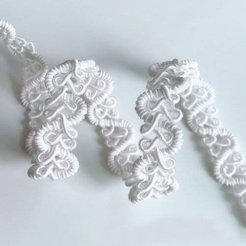 5Y Black White Lace Trim Ribbon Curve Lace Fabric Sewing Centipede Braided Lace Wedding Craft DIY Clothes Accessories Home Decor