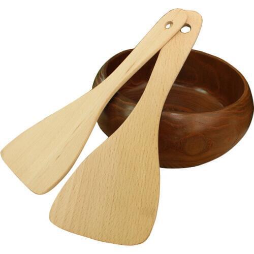 1/2pc 22*8 cm Beech Wooden Shovel Cooking Rice Scoop Shovel Wooden Spatula salad turner Cooking Kitchen Utensils