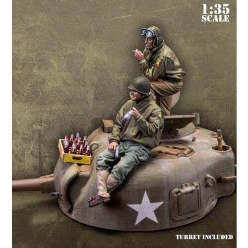1/35 U.S. Soldiers With Turret Resin Figure Building Kit