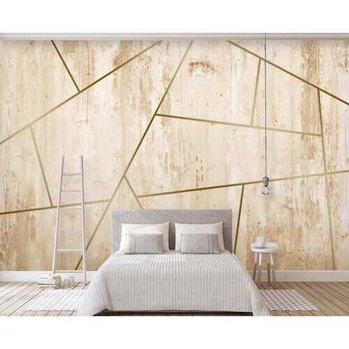Bacal Custom 3D mural wallpapers modern simple nostalgia retro abstract line geometry TV background wall decoration painting