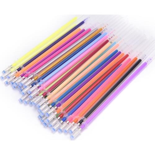 New 36 Colors A Set Flash Ballpint Gel Pen Highlight Refill Color Full Shinning Refill Painting Pen