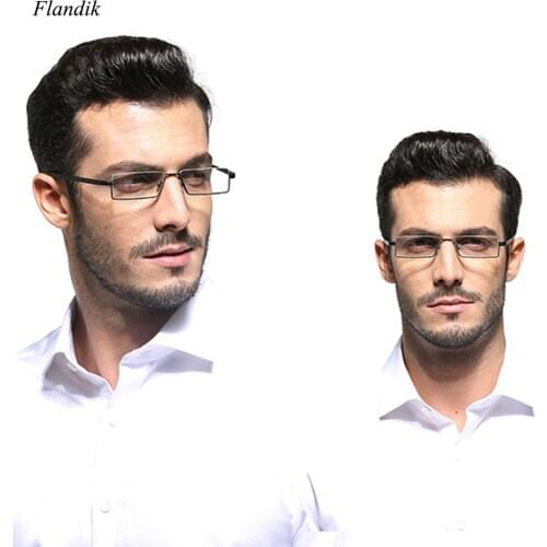 Glasses Frame Men TR90 Square Half Frame Reading Glasses Men Anti Blue Ray Ultralight Reading Glasses+1.00 +1.50 +2.00 +2.50